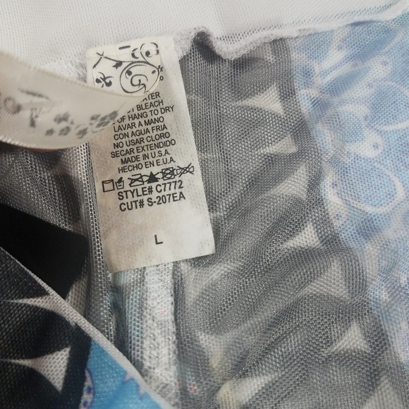 Sheer Mesh Abstract Geometric Skirt - Picture 5 of 8